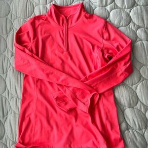 SOLD The North Face hot pink 1/4 quarter zip womens top